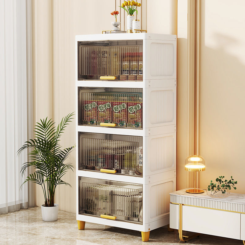 Gabinete de almacenamiento tipo tapa plegable sala de estar snack almacenamiento estante de almacenamiento cocina estante de acabado multicapa gabinete de almacenamiento baño
