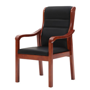 Modern Simple Office Chair Sedentary Computer Chair Solid Wood Leather Chair Ergonomic Middle Class Chair