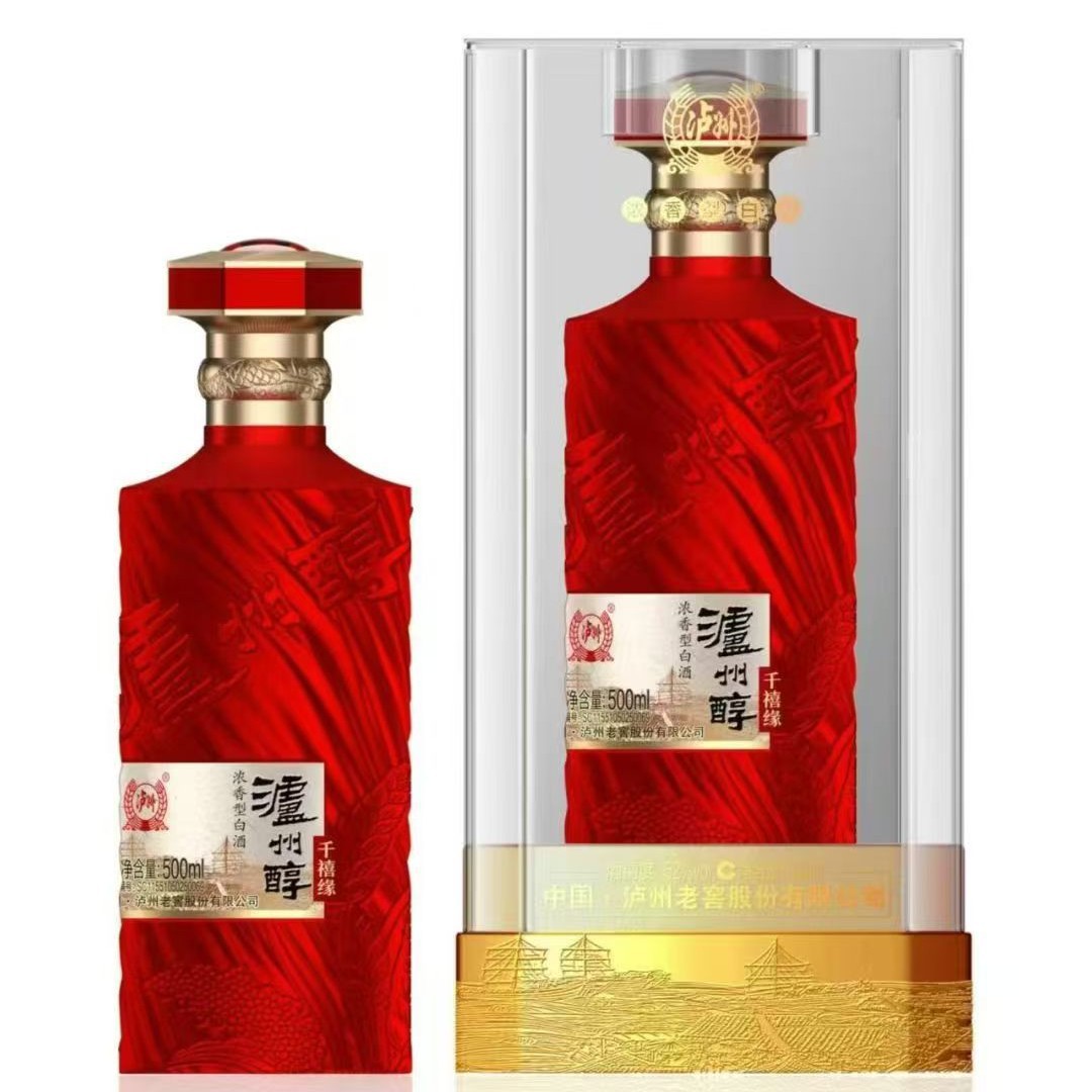 四川泸州酒38度泸州醇千禧缘 500ML*6瓶礼盒粮食酒浓香型白酒批发