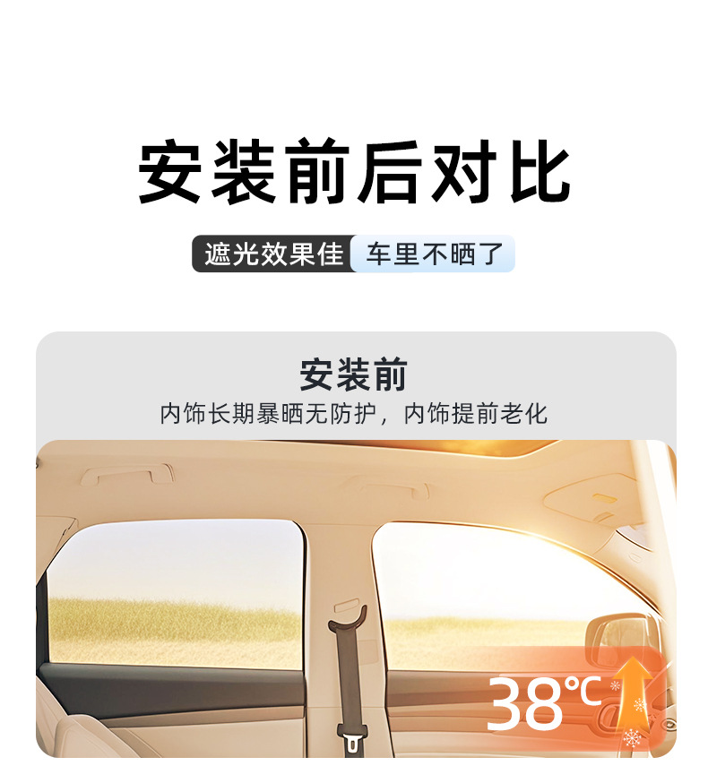 Car Sunshade, Sun Protection and Heat Insulation, Magnetic Privacy Curtain, Car Side Curtain for Baby Sleeping, Car Sunshade