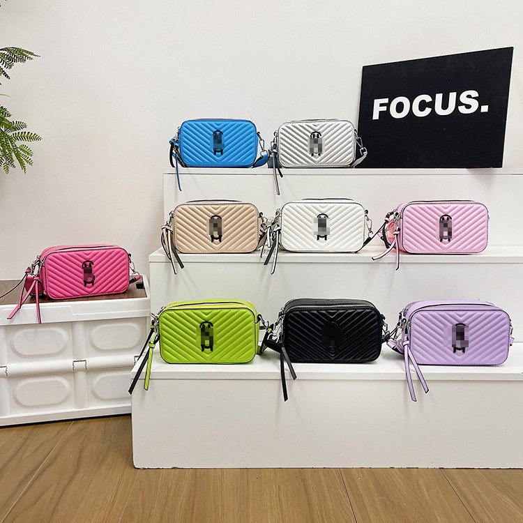 Bolso de hombro transfronterizo, moda femenina, bolso de cámara, letras, diseño de nicho, bolso de mensajero casual de todo fósforo