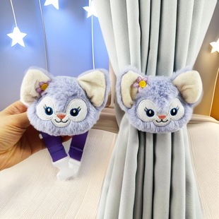 Cartoon Curtain Straps, Plush Curtain Ties, Elastic Storage Straps, Cute Curtain Straps with Bows