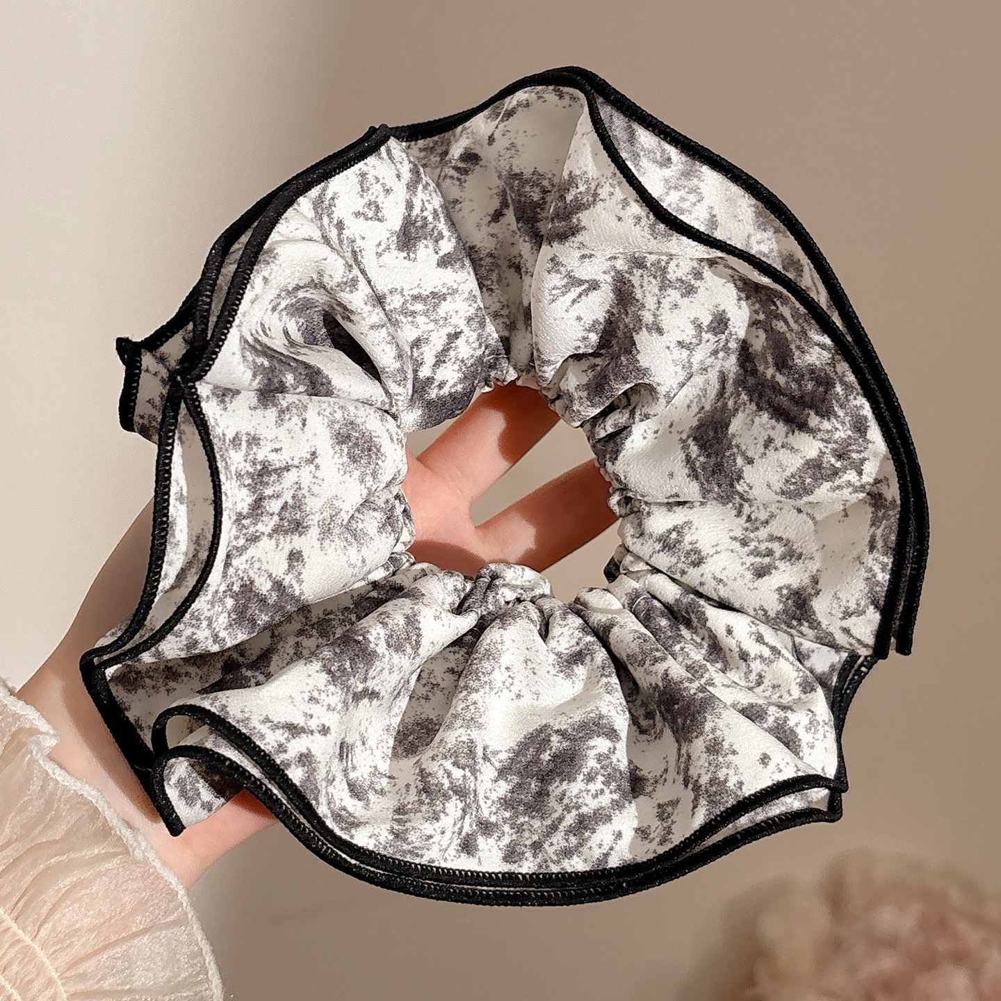 2026 nuevo estilo coreano super grande anillo de pelo intestino grande niñas de alto nivel de sensación de cabello de flores cuerdas de cabello de cordón de goma adornos para el cabello