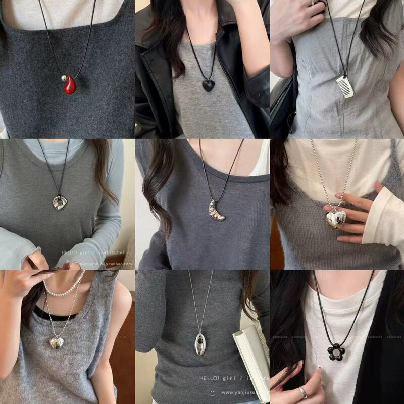 Korean style fever with irregular metal love necklace women's high-end feeling temperament simple all-match accessories neck chain Korean style fever with irregular metal love necklace women's high-end feeling temperament simple all-match accessories neck chain
