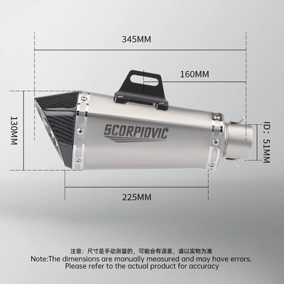 Motorcycle exhaust pipe diameter non-destructive installation