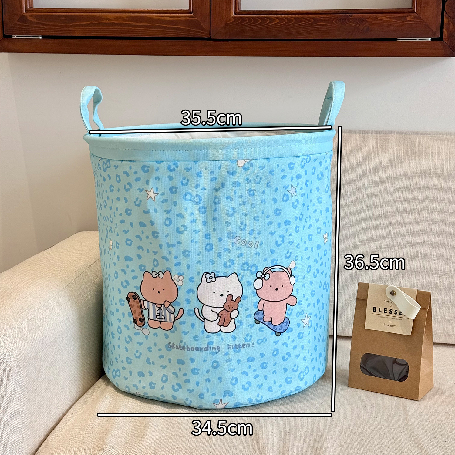 Cesta de ropa sucia para gatos plegable decoración de baño almacenamiento de ropa juguetes dormitorio lavandería cesta de ropa sucia