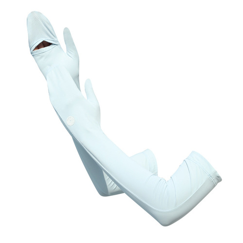 Sunscreen Ice Sleeves Women's Summer Driving UV Protection Fashionable Loose Extended Arm Guards Thin Ice Silk Sleeves Gloves