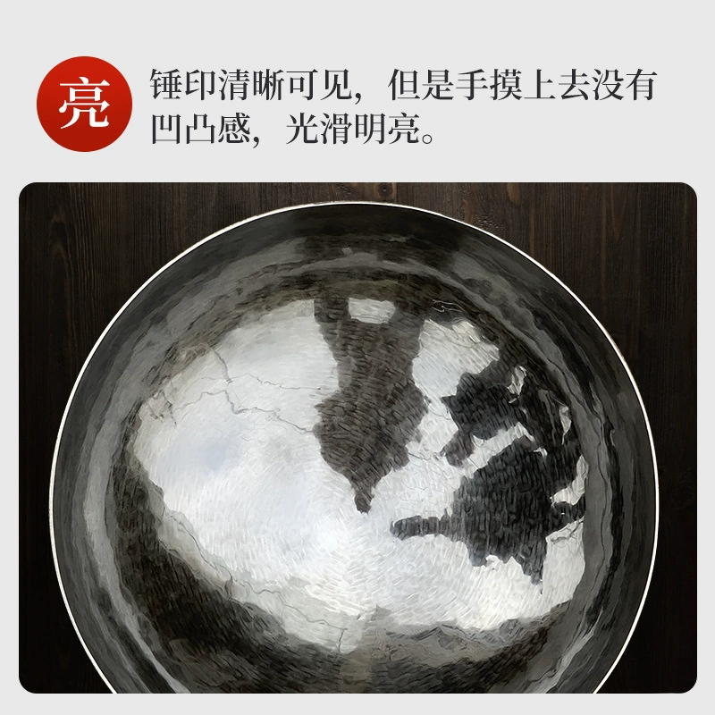 Чугунный горшок ручной ковки Zhangqiu, черный горшок, бытовая деревянная ручка без покрытия, вок с круглым дном, чугунный горшок с антипригарным покрытием, оптовая продажа