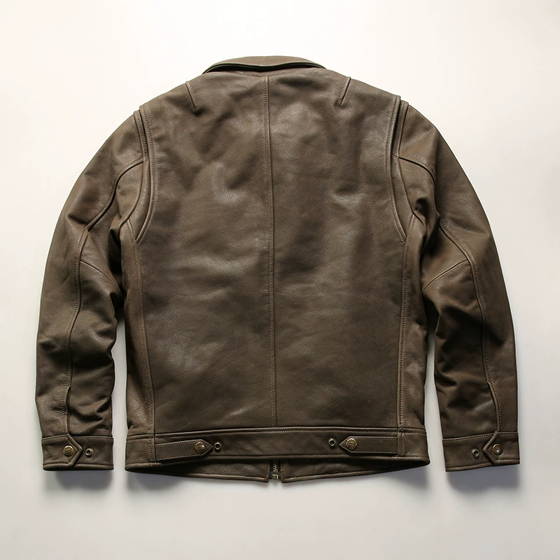 Retro matte leather jacket, American style, genuine leather