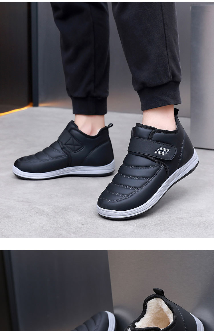 Wanter nei Hären Kottengschuhe Kaschmir Schnéistiefelen verdickt Härenschuhe Wanderschuhe Liederuewerfläch waasserdicht an rutschfest Pappschuhe_voghion.com