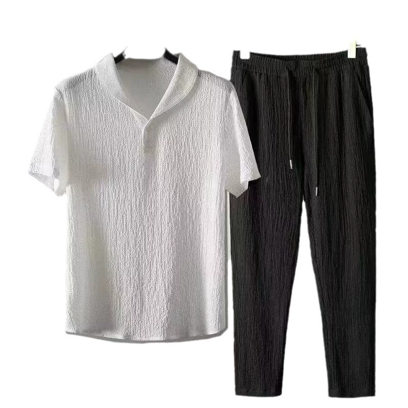 (Cross-border trading), silk shirt, jacket, set, high-quality style, plus size