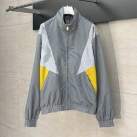 正确版原标V家25S新款尼龙拼接休闲夹克宽松外套男女同款潮流百搭