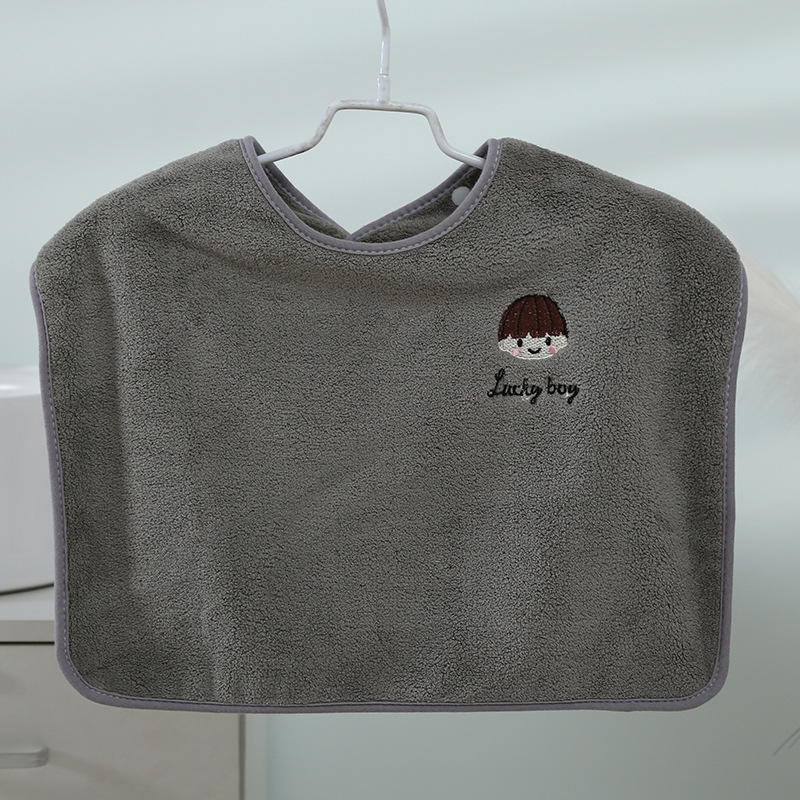 Toalla de lavado para niños absorbente Babero infantil babero del bebé kindergarten comer babero engrosada Toalla de cara