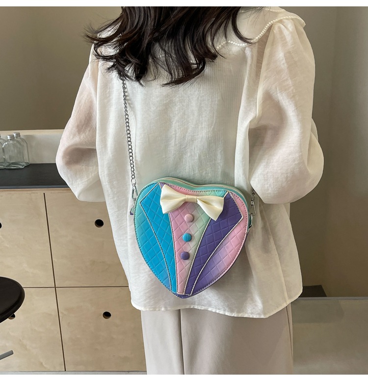 Women's Medium Pu Leather Gradient Color Bow Knot Streetwear Zipper Underarm Bag display picture 16