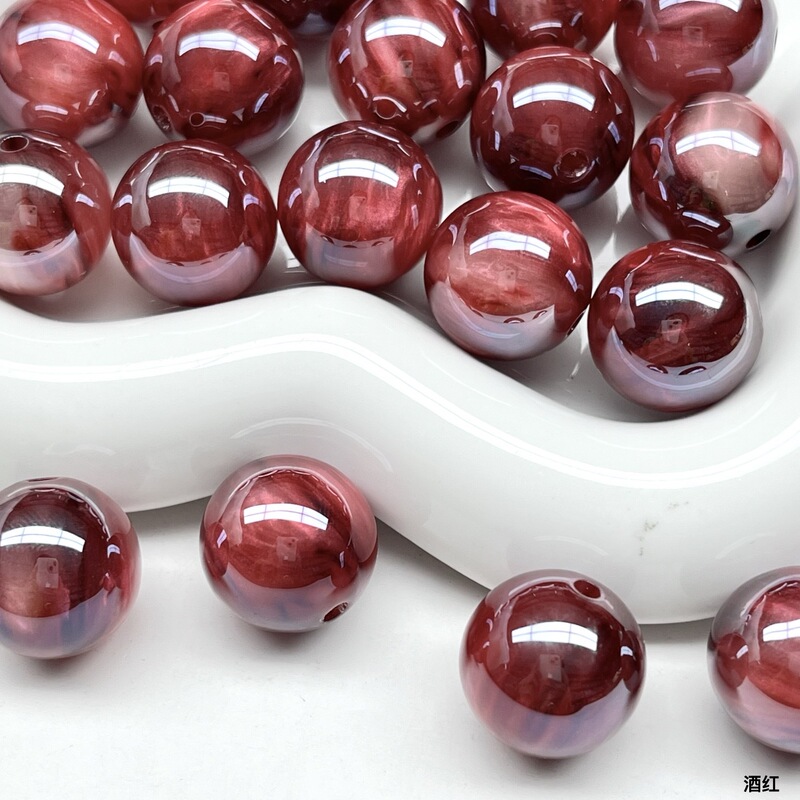 Dingyi K8-16 Ink Painting Cold Moon Resin Round Beads High Gloss Electroplated Straight Hole Loose Beads DIY Bracelet Accessories Dingyi K8-16 Ink Painting Cold Moon Resin Round Beads High Gloss Electroplated Straight Hole Loose Beads DIY Bracelet Accessories