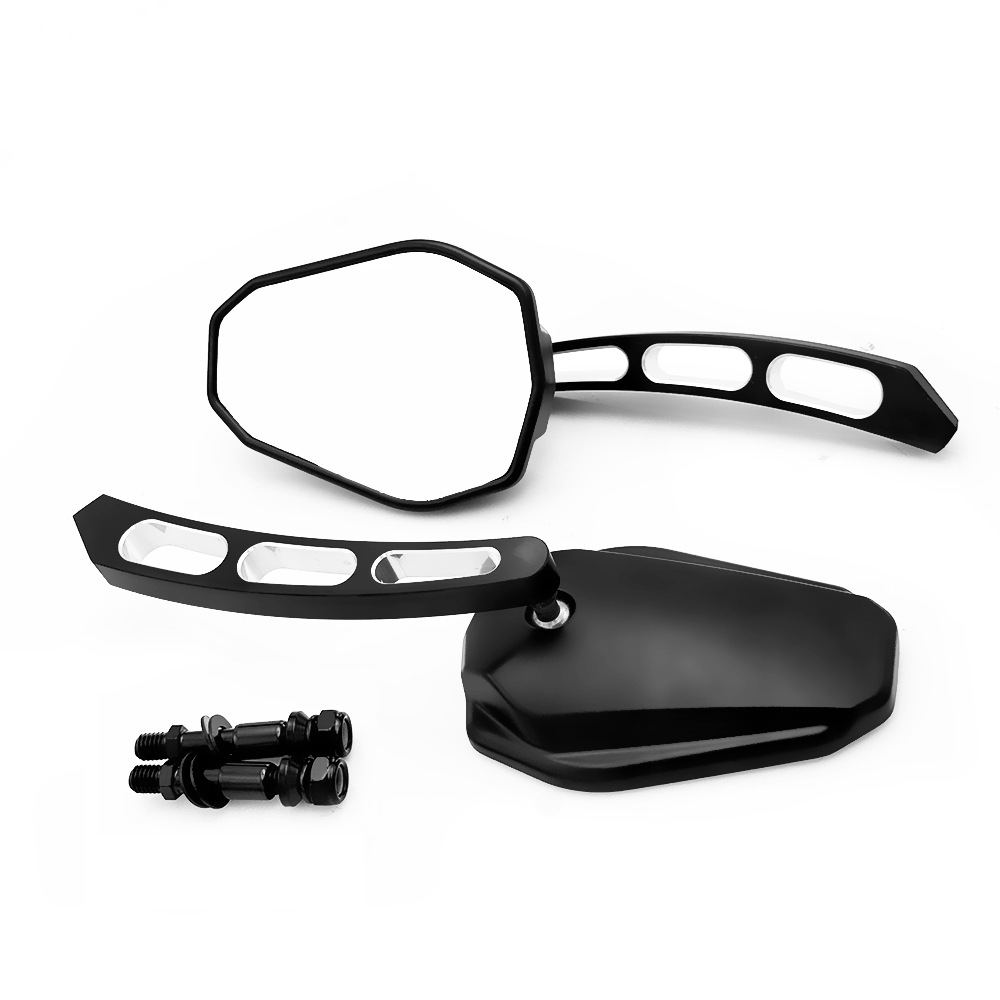 Suministro exclusivo transfronterizo de espejos retrovisores para motocicletas todoterreno FLYQUICK, compatibles con motocicletas Harley, reflectores de aleación de aluminio.