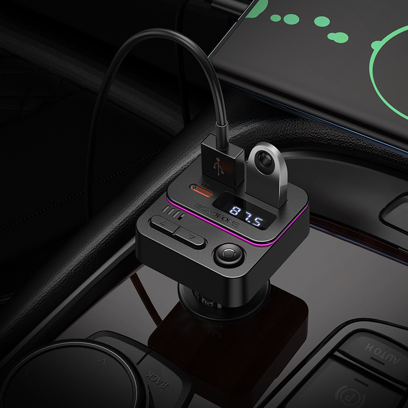Borofone Bc60 35W(1A1C) Car Bluetooth Fm Transmitter Fast Charging Car Charger Car Mp3