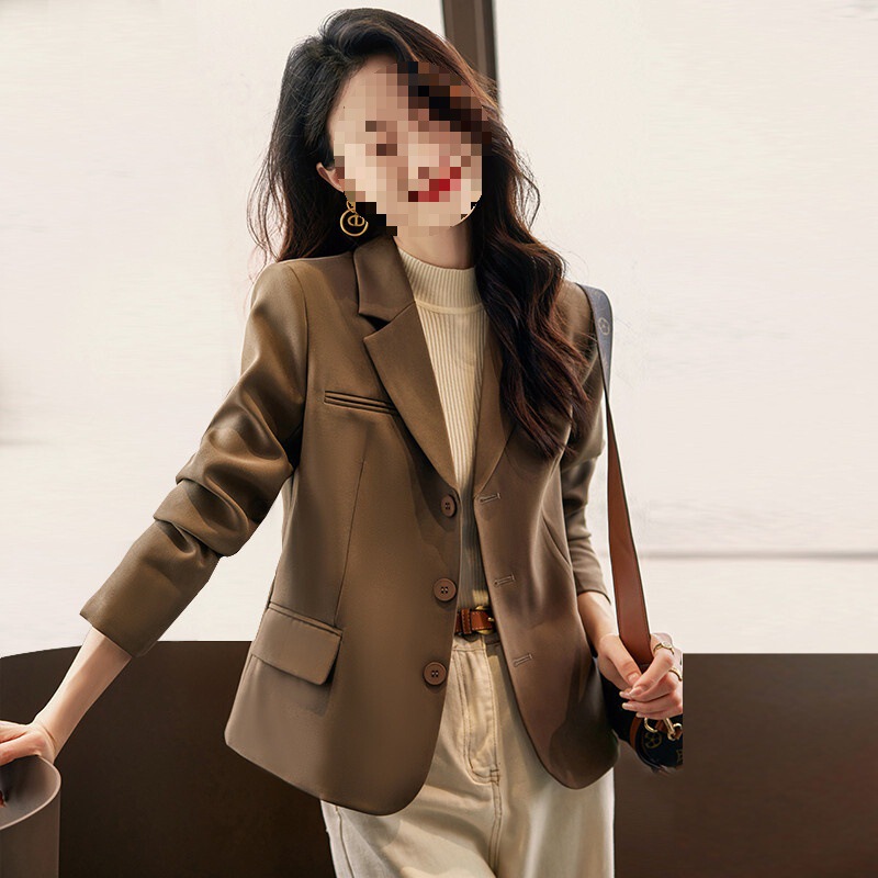 Outlet Mall Big Brand Discount Clearance Bargain Women's Spring and Autumn Slim Short Blazer Jacket