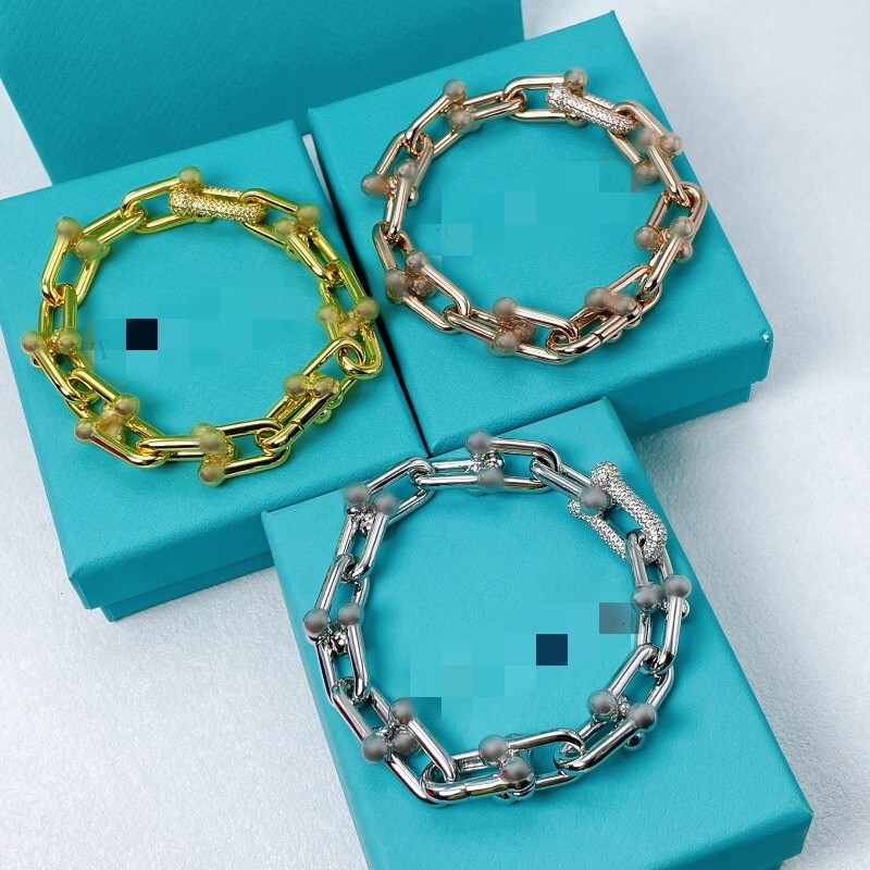 T Brand Bracelet for Men and Women, t Brand Diamond-Encrusted Horseshoe Bracelet with Interlocking U-Shaped Bamboo Links, Versatile Jewelry T Brand Bracelet for Men and Women, t Brand Diamond-Encrusted Horseshoe Bracelet with Interlocking U-Shaped Bamboo Links, Versatile Jewelry