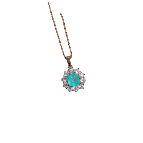 Zhuang Sheng Sheng Jewelry International Fashion Influencer Live Stream Hot Selling Classic Color Gem Paraiaba Style Synthetic Jewelry Set