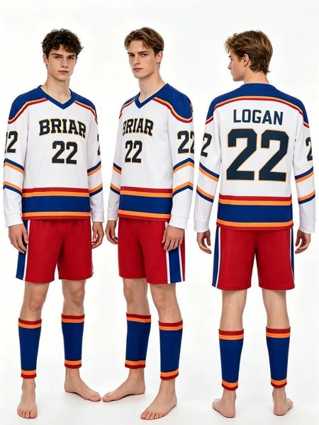 Cross-Border Supply Briar University No. 22 Logan Retro Ice Hockey Cosplay Uniform Loose Long-Sleeve Hockey Jersey Same Style