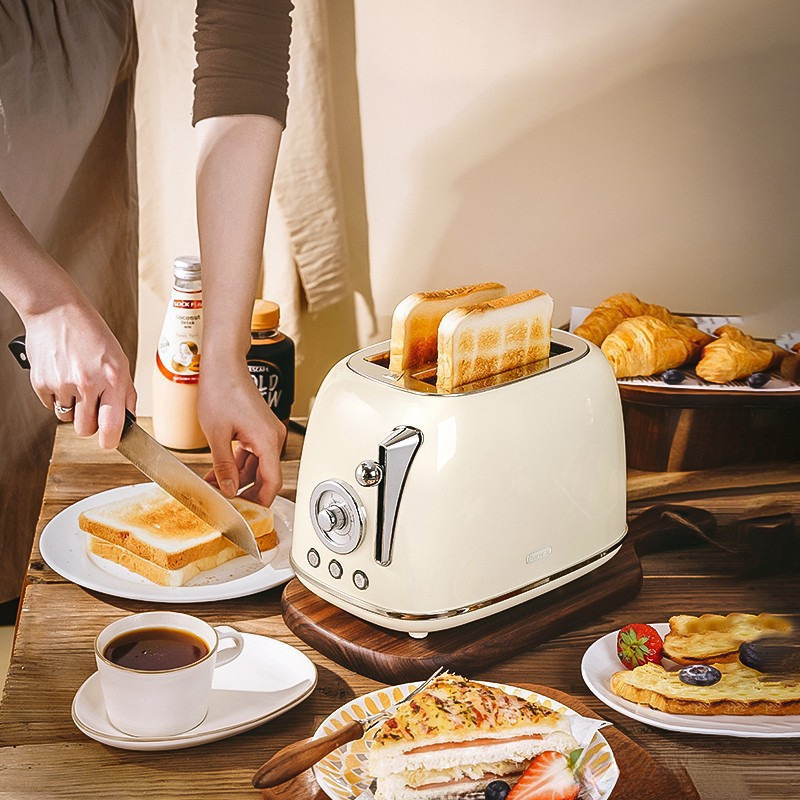 Retro Toaster Bake-Bread Machine Toast Driver Household Automatic Heating Multi-Function Breakfast Machine Drop Shipping Package