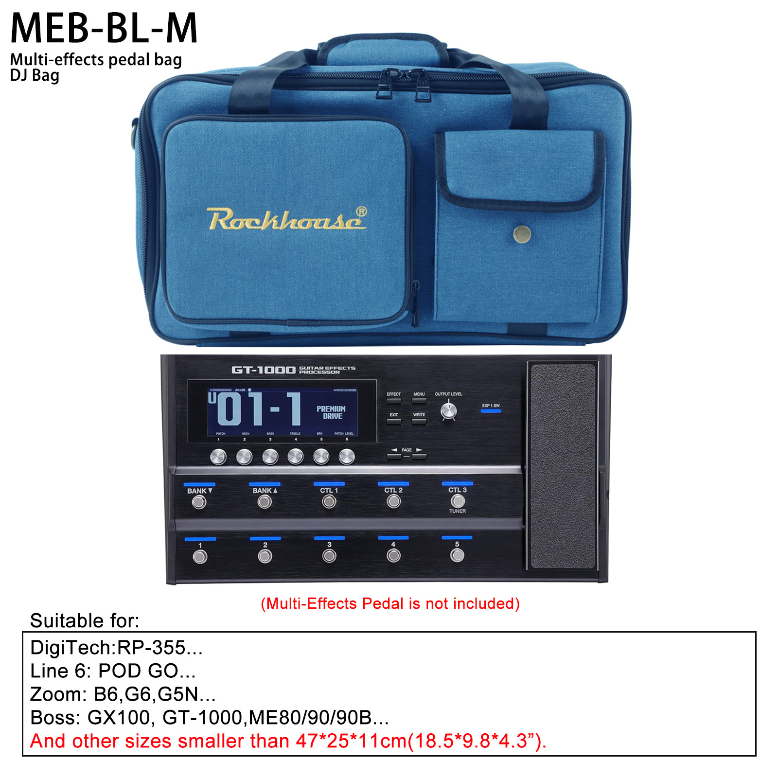 Bolsos de efectos portátiles, bolsas de hombro, bolsas de mano, controladores de DJ, mochila de alta calidad, grosor