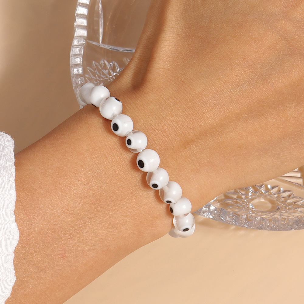 16g Weight Stretch Adjustable Clasp Closure Type Bracelets Classification Resin Chain Material Beaded Chain Chain Type 1 Piece Quantity Holiday, Daily Occasion Resin Material Eye Pattern All Seasons Season Women's Gender Vintage Style Style Vintage Style Eye Resin Beaded Chain Stretch Adjustable Beaded Bracelets Wholesale 13
