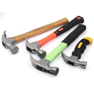 Magnetic-Edged Wooden Handle Claw Hammer, Non-Slip Nail-Absorbing Right-Angle Woodworking Hammer, Hand Hammer, Iron Hammer, Nail Hammer.