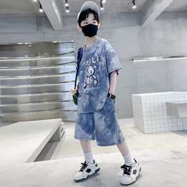 男童夏装运动套装2025新款中大儿童装夏季网红男孩短袖潮短裤套装