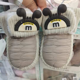 冬季宝宝牛筋底加厚防滑学步鞋婴儿雪地鞋保暖棉鞋14-16码