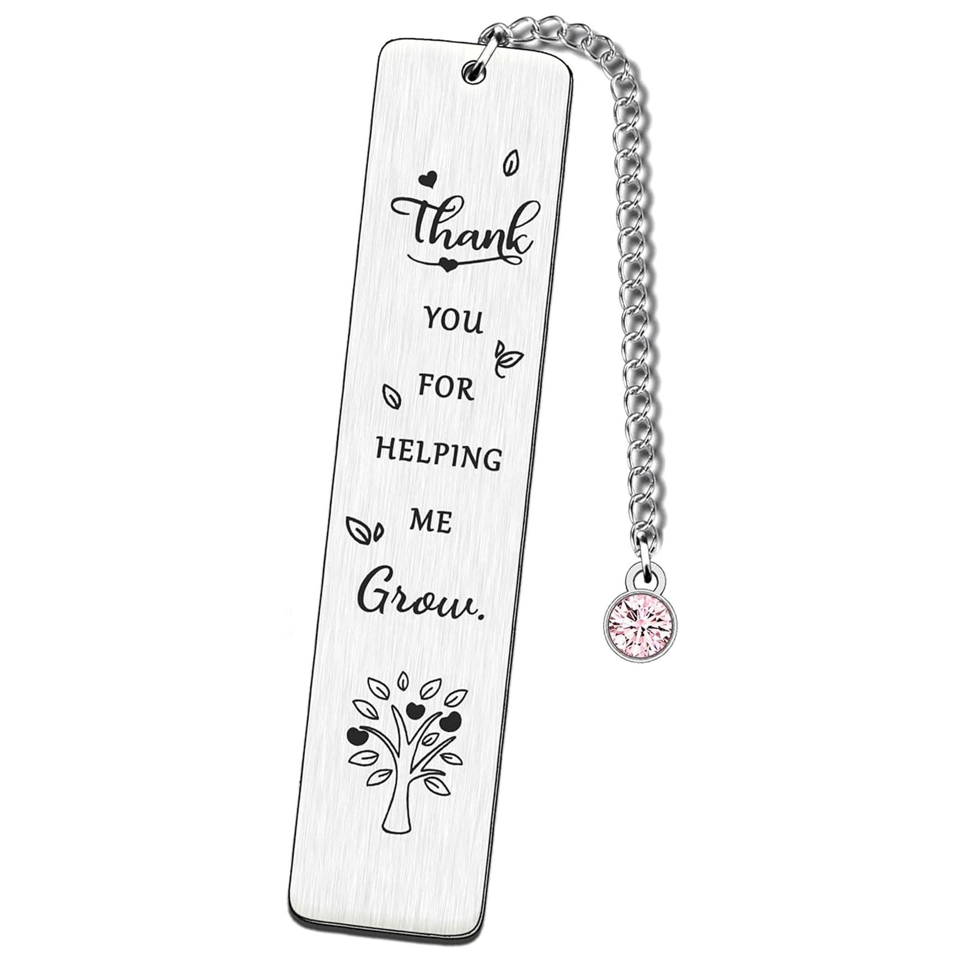 Marcadores de acero inoxidable europeos y americanos Regalos de la temporada de graduación Grabado con láser Gracias Regalos del día del maestro Libro Marcadores de metal