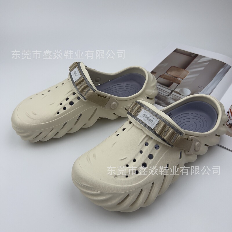 Corss Co-Branded Beach Wave Hole Shoes for Men and Women, Trendy Waterproof, Lightweight and Comfortable Sandals for Couples