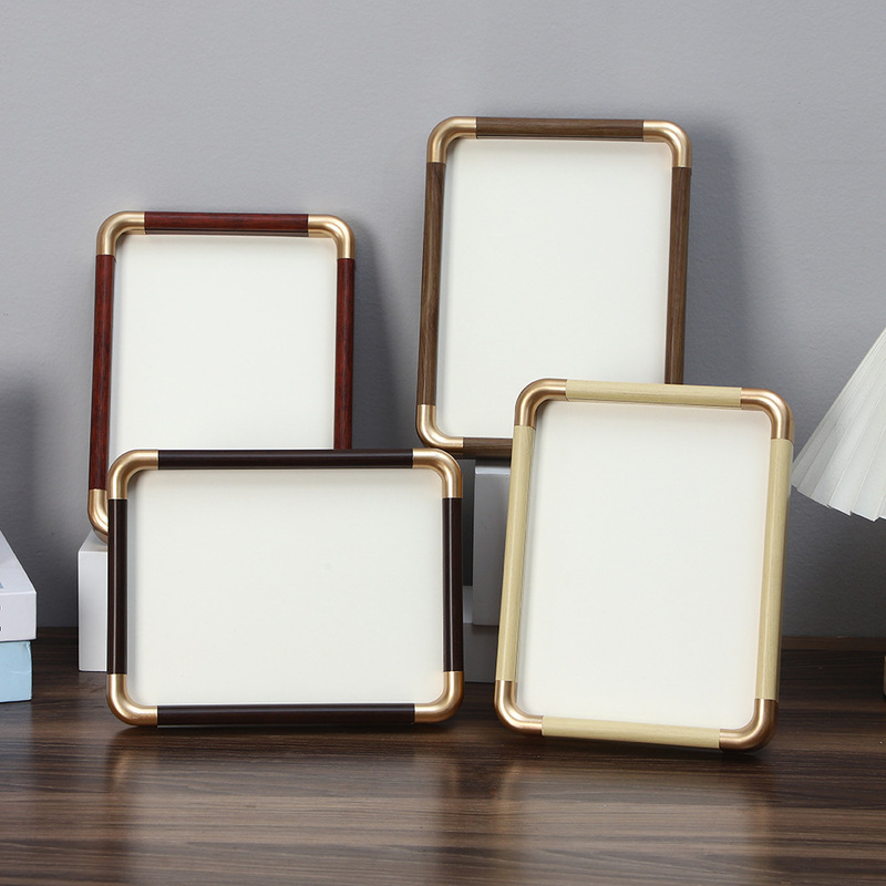 Light Luxury Rounded Corner Metal Wood Grain Photo Frame, Modern Minimalist Tabletop Frame, Multi-Size Photo Wall Decorative Picture Frame Wholesale Light Luxury Rounded Corner Metal Wood Grain Photo Frame, Modern Minimalist Tabletop Frame, Multi-Size Photo Wall Decorative Picture Frame Wholesale