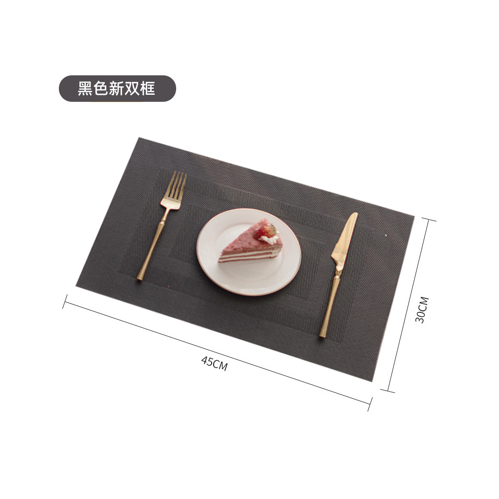 Ningxin transfronterizo Teslin protección del medio ambiente mantel de PVC 30*45 aislamiento térmico antideslizante estera de mesa de montaña corredor de mesa Western placemat