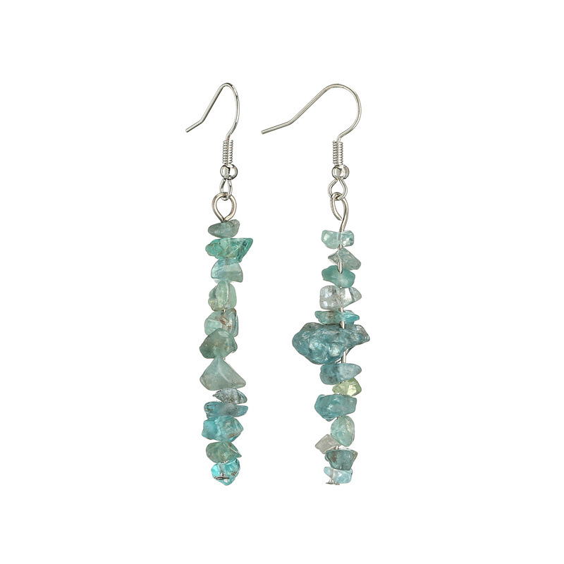 Pendientes de ágata azul