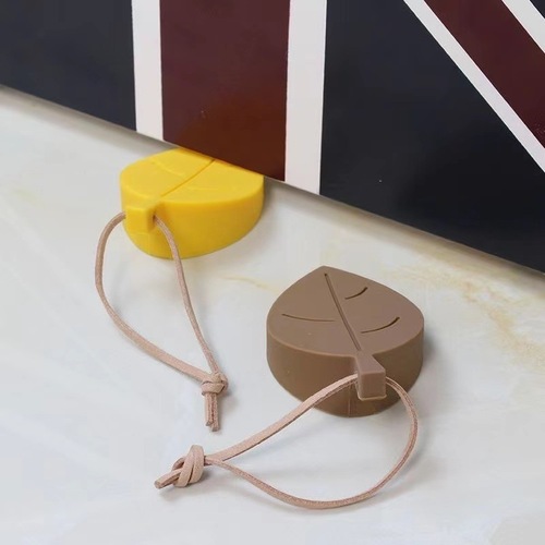 Creative Leaf Silicone Door Windstopper Baby Gate Safety Door Stopper 3D Hangable Door Stop