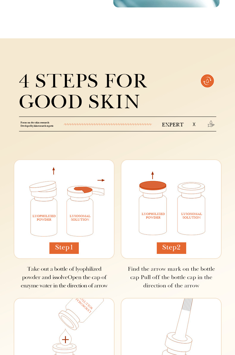 Repair BIOAOUA Oligopeptide Lyophilisiertes Puderset für empfindliche Haut, feuchtigkeitsspendend und glatt, Originalflüssigkeit_voghion.com