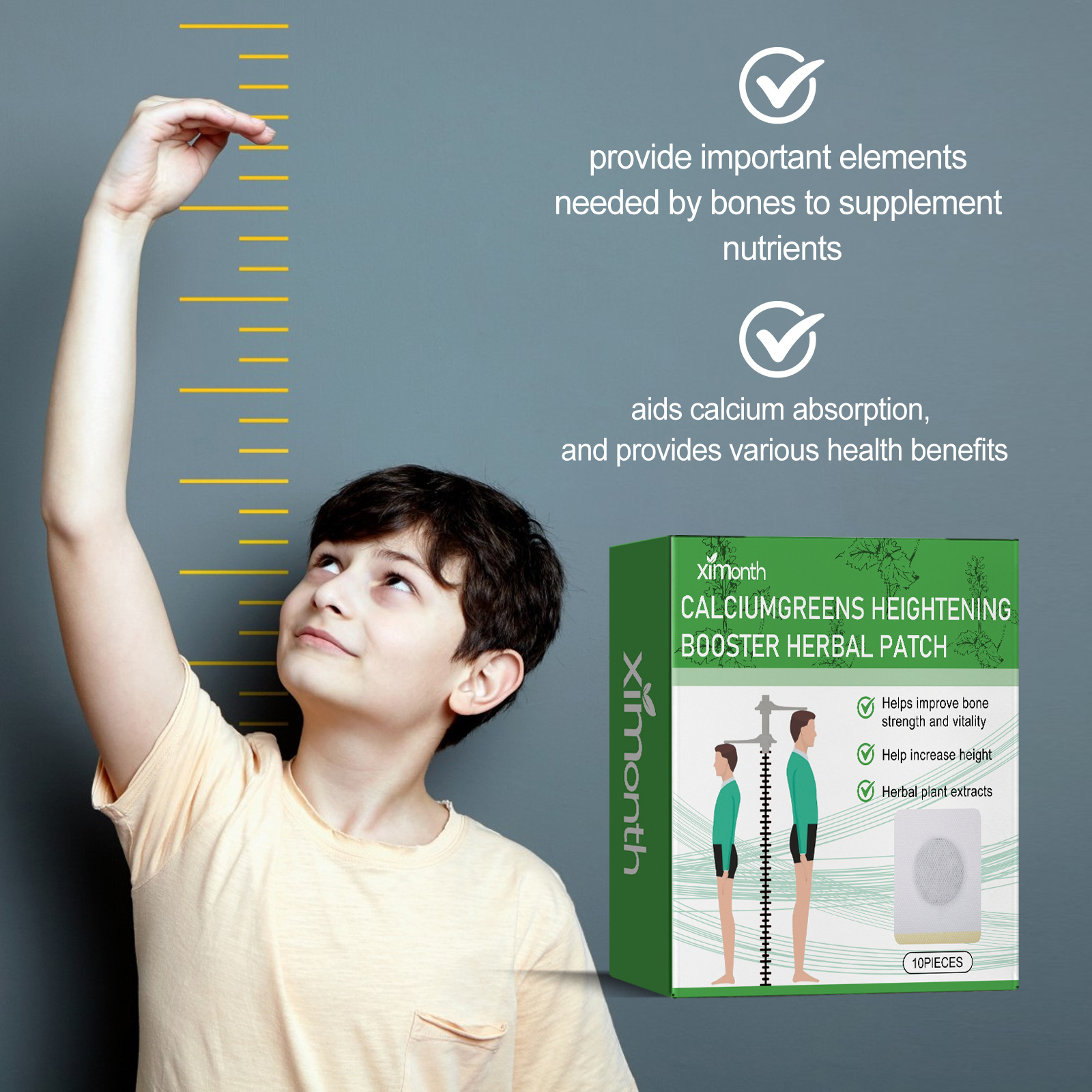 Title 9, Parche de masaje de acupresión para pies que pr...