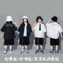 街舞儿童hiphop潮服套装夏季衬衫礼服马甲架子鼓演出服少儿合唱服