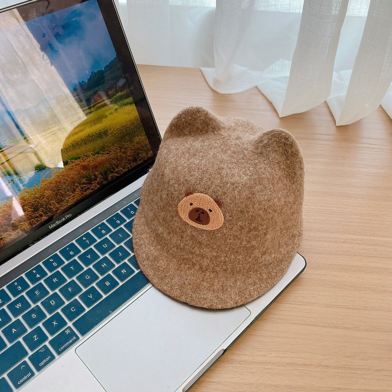 Sombreros de primavera y otoño para bebés de estilo británico, sombreros de lengua de pato para bebés de lana caliente, sombreros de caballo de invierno para niños y niñas, sombreros caballeros