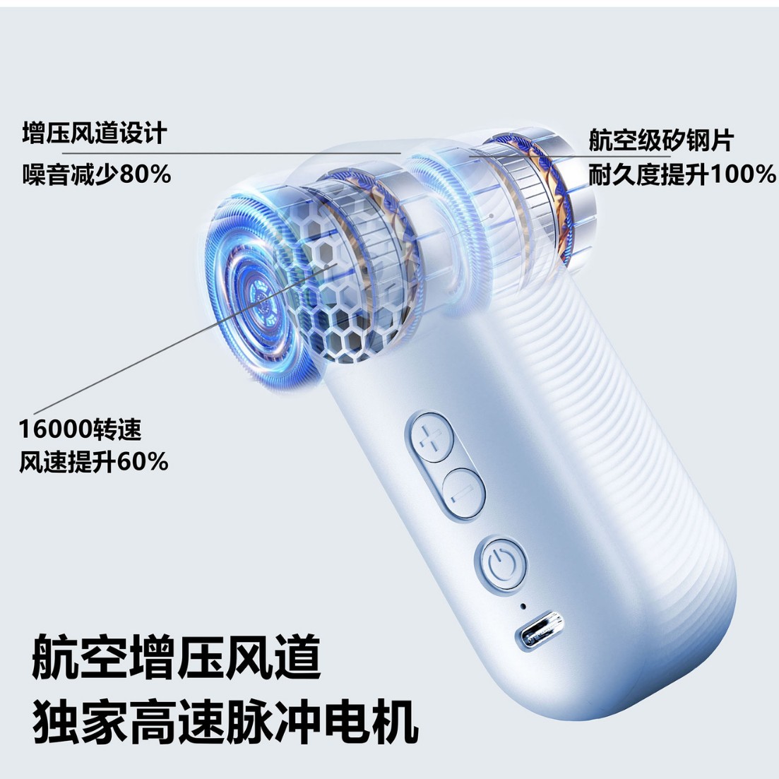 2025 nuevo ventilador de mano mini transfronterizo de alta velocidad semiconductor pequeño cañón de acero potente ventilador de refrigeración de viento fuerte al por mayor