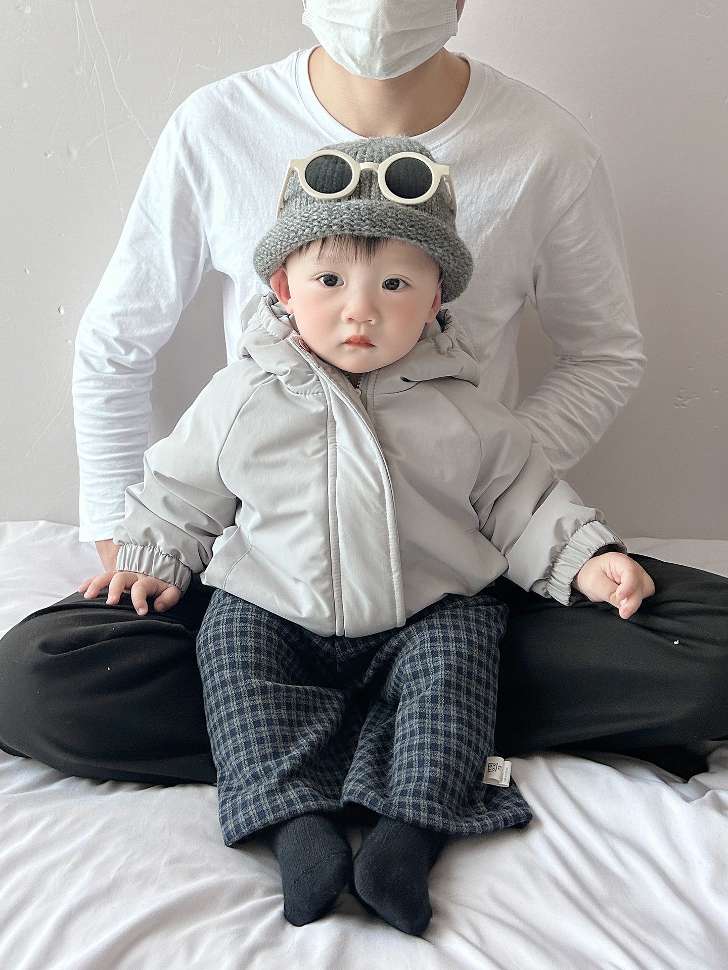Baby invierno ropa de algodón lindo bebé ropa de dibujos animados extranjeros niños abrigado chaqueta de algodón cálida invierno
