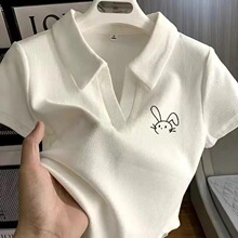 E 54837 French V Neck Polo Shirt ��ʽV�IPolo��