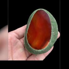 高仿水胆玛瑙原石手把件  地摊热卖玛瑙水胆小摆件 玉石工品批发