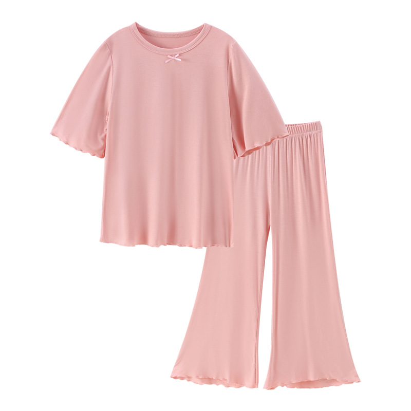Air pajamas Girls' Home wear thin modal air conditioning clothes girls' loose spring and summer non-stuffy sweat