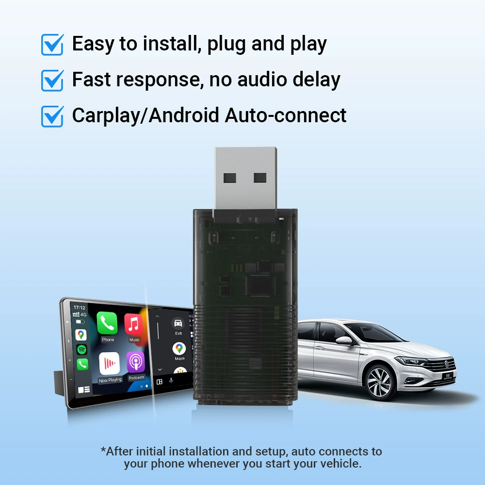 Автомобильная коробка Bluetooth Портативный беспроводной Apple carplay Android Auto 2-в-1