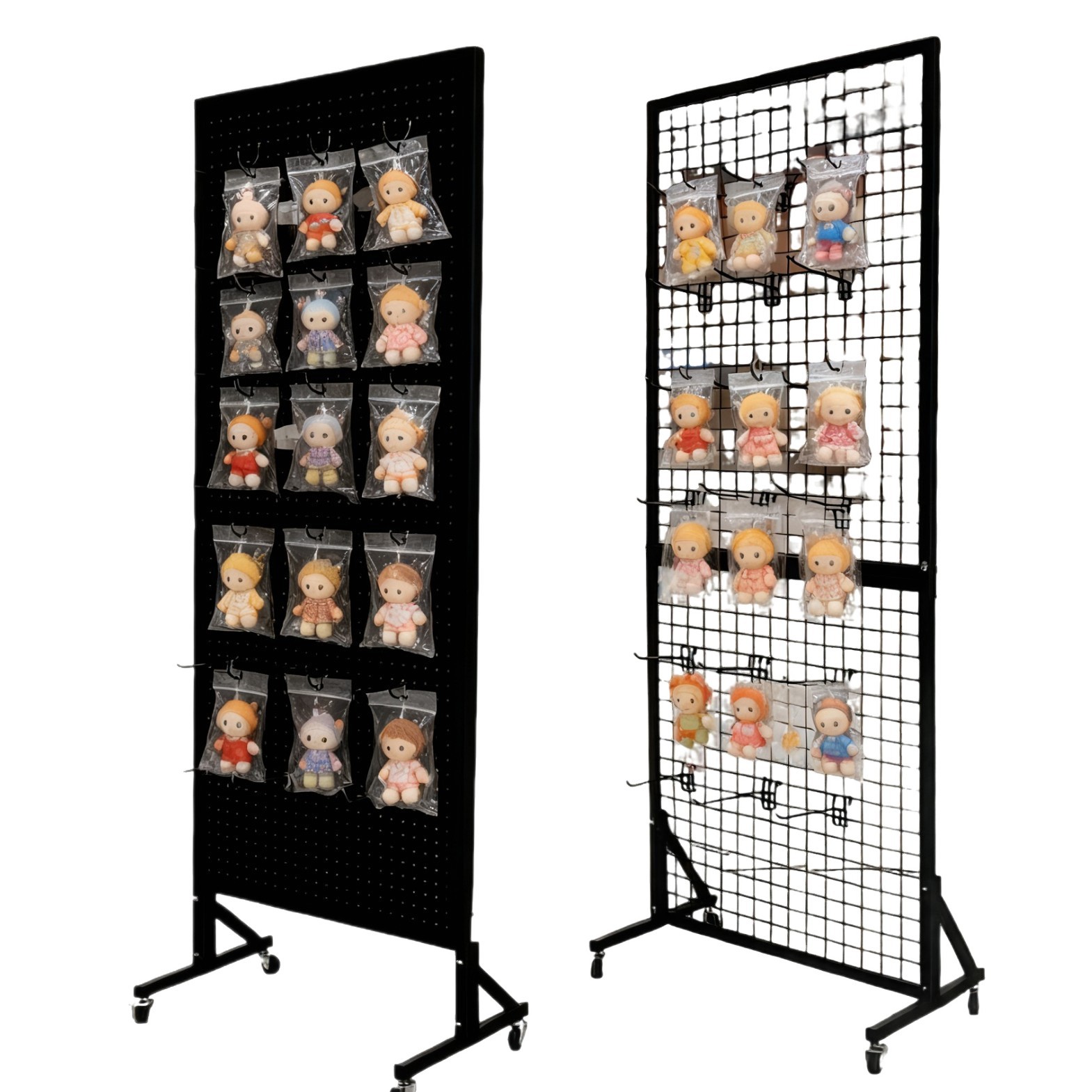 Transfronterizo estante de exhibición de metal plegable cuadrícula estante de exhibición sin instalación Amazon agujero móvil agujero tablero gancho estante