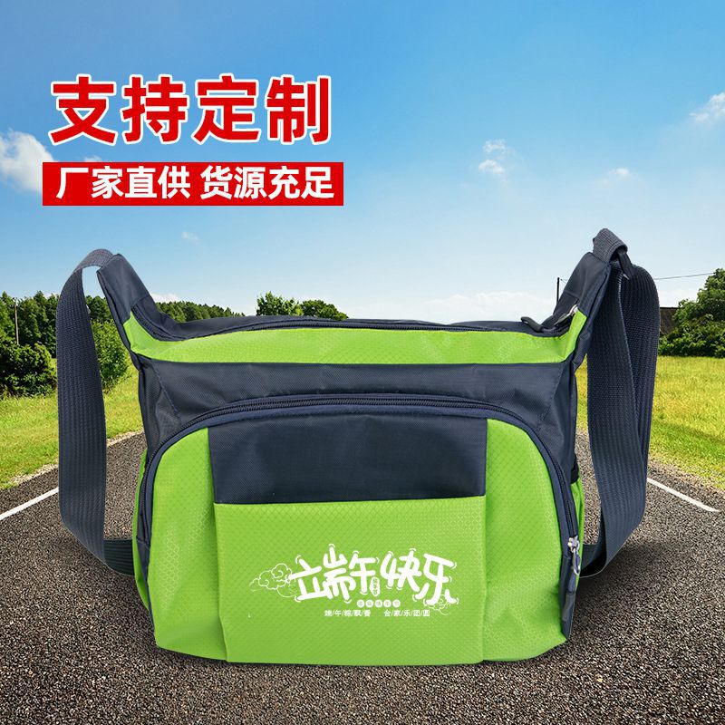 Large Capacity Crossbody Travel Bag Advertising Bag Printing Logo Large Oxford Cloth Waterproof Crossbody Bag Sold Gift Bag