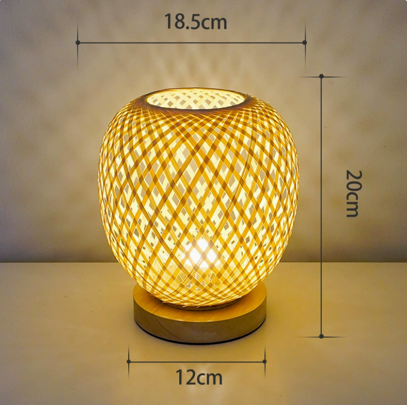 lámpara de mesa de bambú y madera lámpara de cabezal de cama dormitorio estudio de bambú ambiente lámpara de noche lámpara de mesa pequeña lámpara de escritorio retro estilo japonés